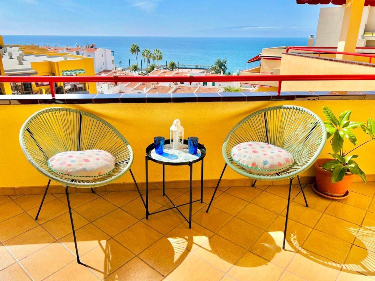 Cozy Beachfront Flat With Pool & Panoramic Sea View Terrace Appartement Puerto de Santiago  Buitenkant foto